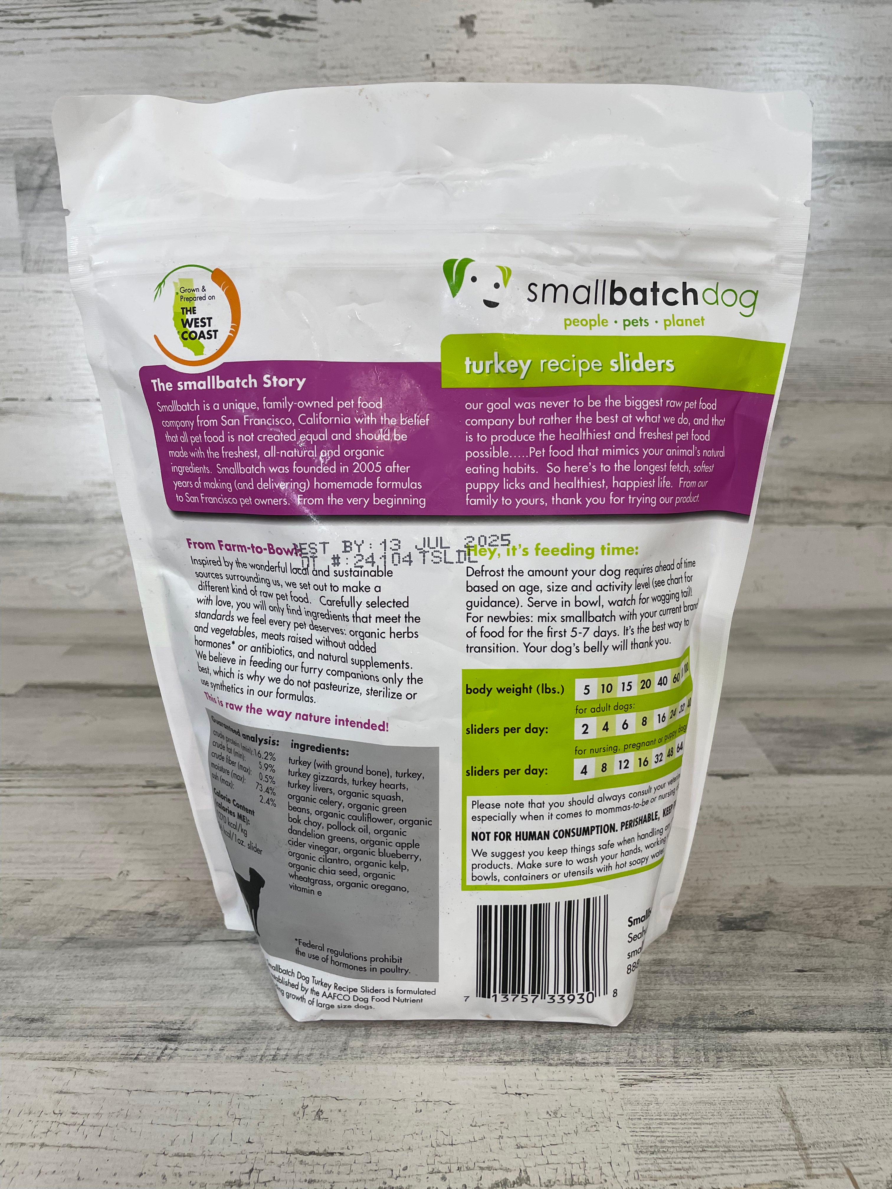Premium Small-Batch Frozen Raw Turkey Dog Food - 3lb Pack | Grain-Free, Natural Nutrition for Dogs | Perfect for Raw Diet & Mealtime Toppers