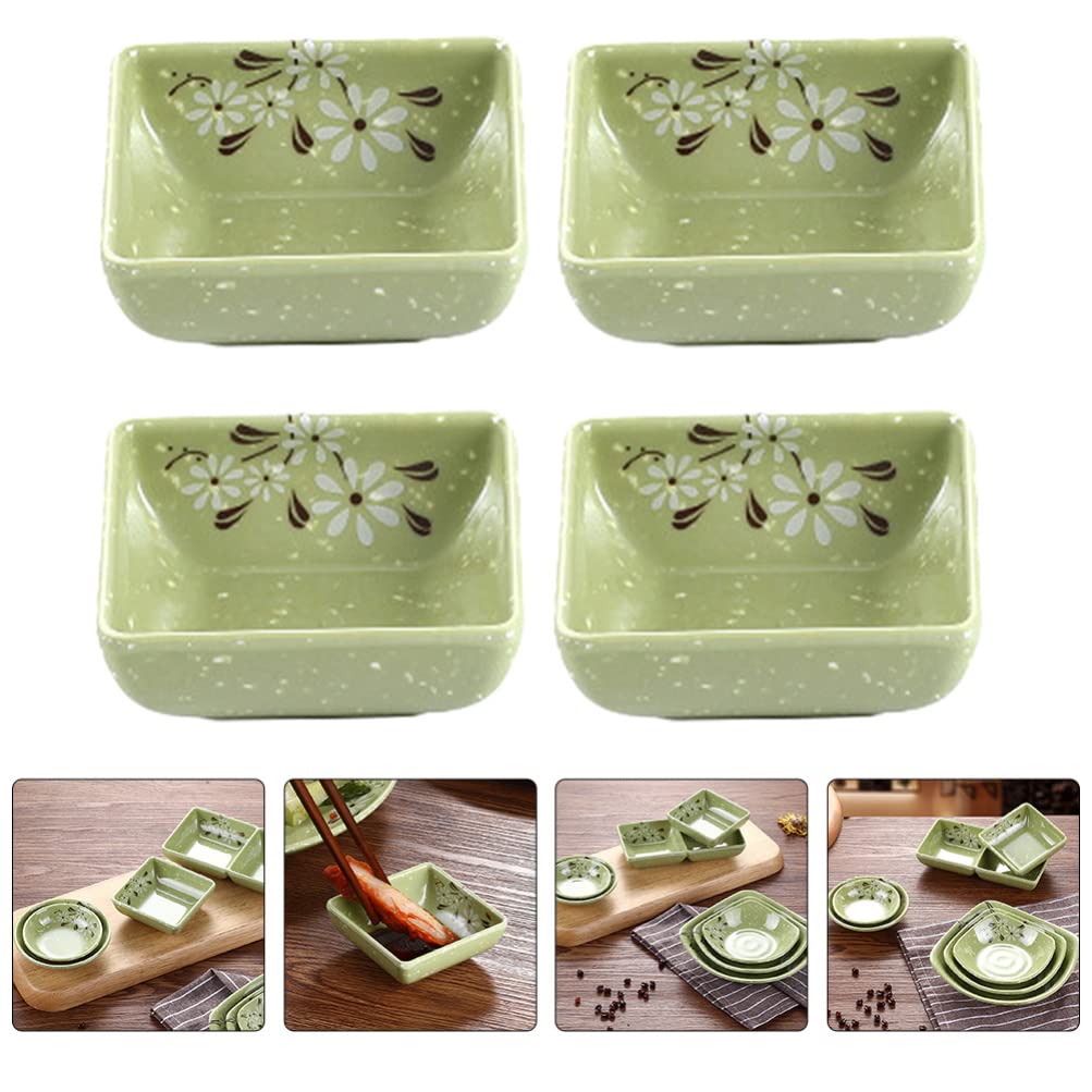 6Pcs Japanese Style Melamine Sushi Dipping Bowls - Small Sauce Dishes for Soy Sauce, Wasabi & Appetizers - Perfect for Home Kitchen, BBQ, Sushi Parties & Tabletop Decor
