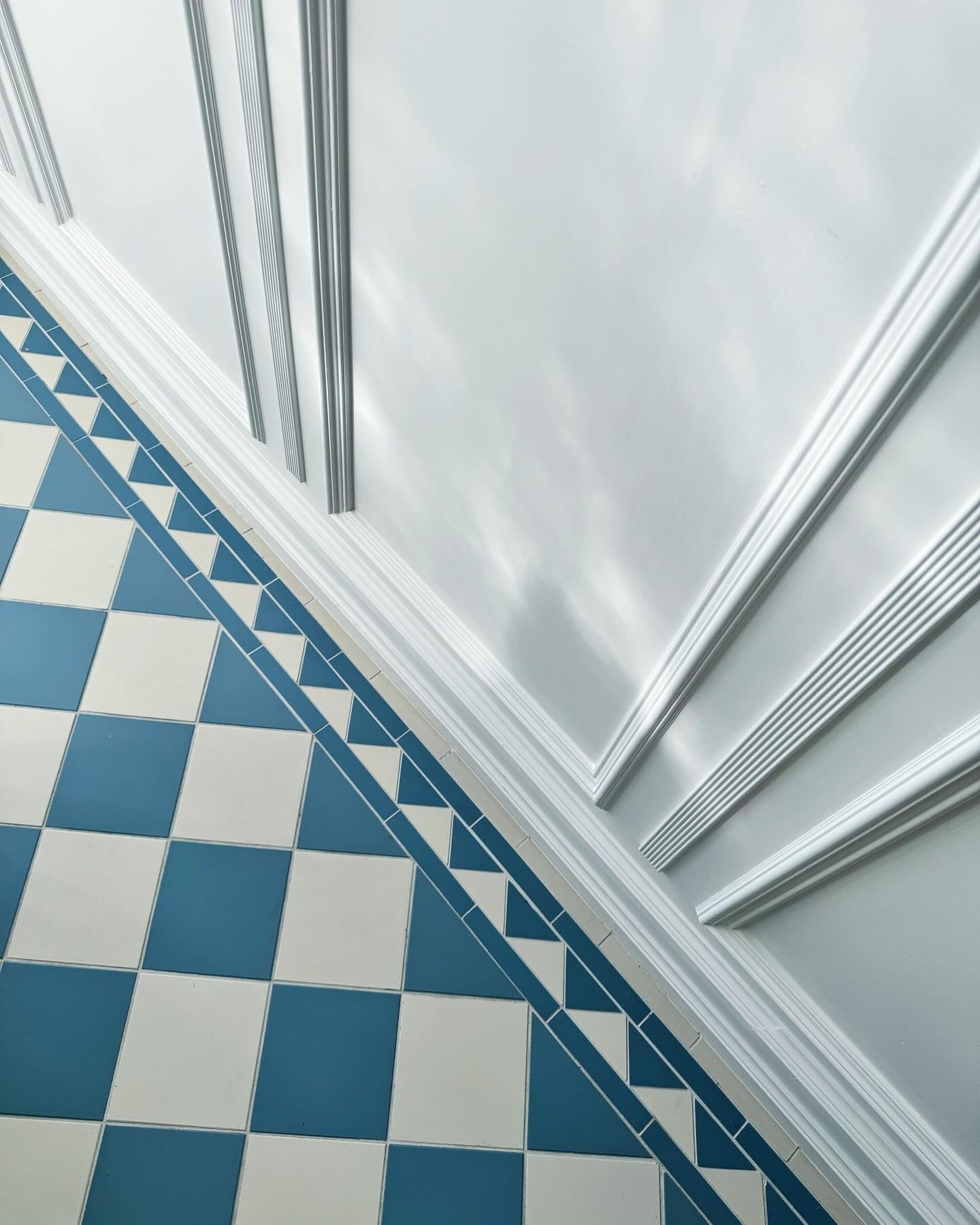 Klinker Schackrutigt 15x15 cm Blue/White Winckelmans Granite Tile - Perfect for Kitchen Backsplash & Bathroom Flooring