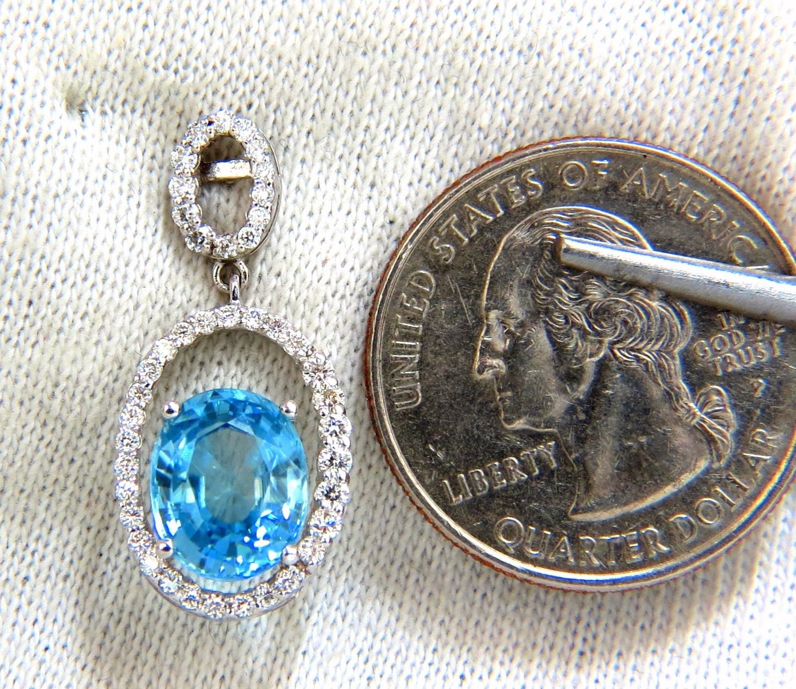 8.86ct Natural Vivid Indigo Blue Zircon Diamond Dangle Earrings in 14K Gold - Elegant Jewelry for Weddings, Parties & Special Occasions
