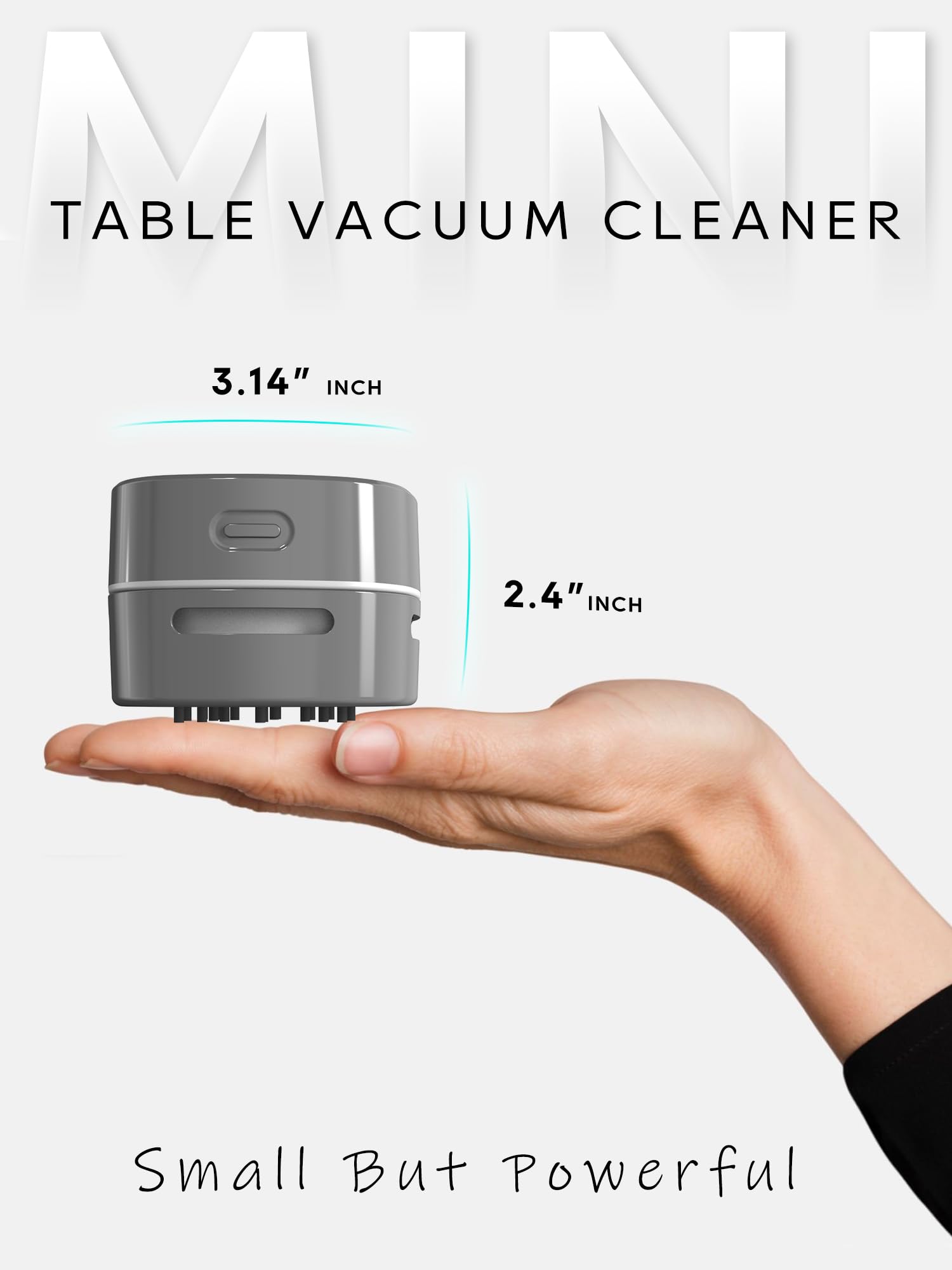 IGOKOTI Mini USB Rechargeable Desktop Vacuum Cleaner - Cordless, 360° Rotatable, Energy Saving & High Endurance - Perfect for Cleaning Keyboard Crumbs, Pet Hair & Office Desks | Ideal for Home, Office & Workspace Organization