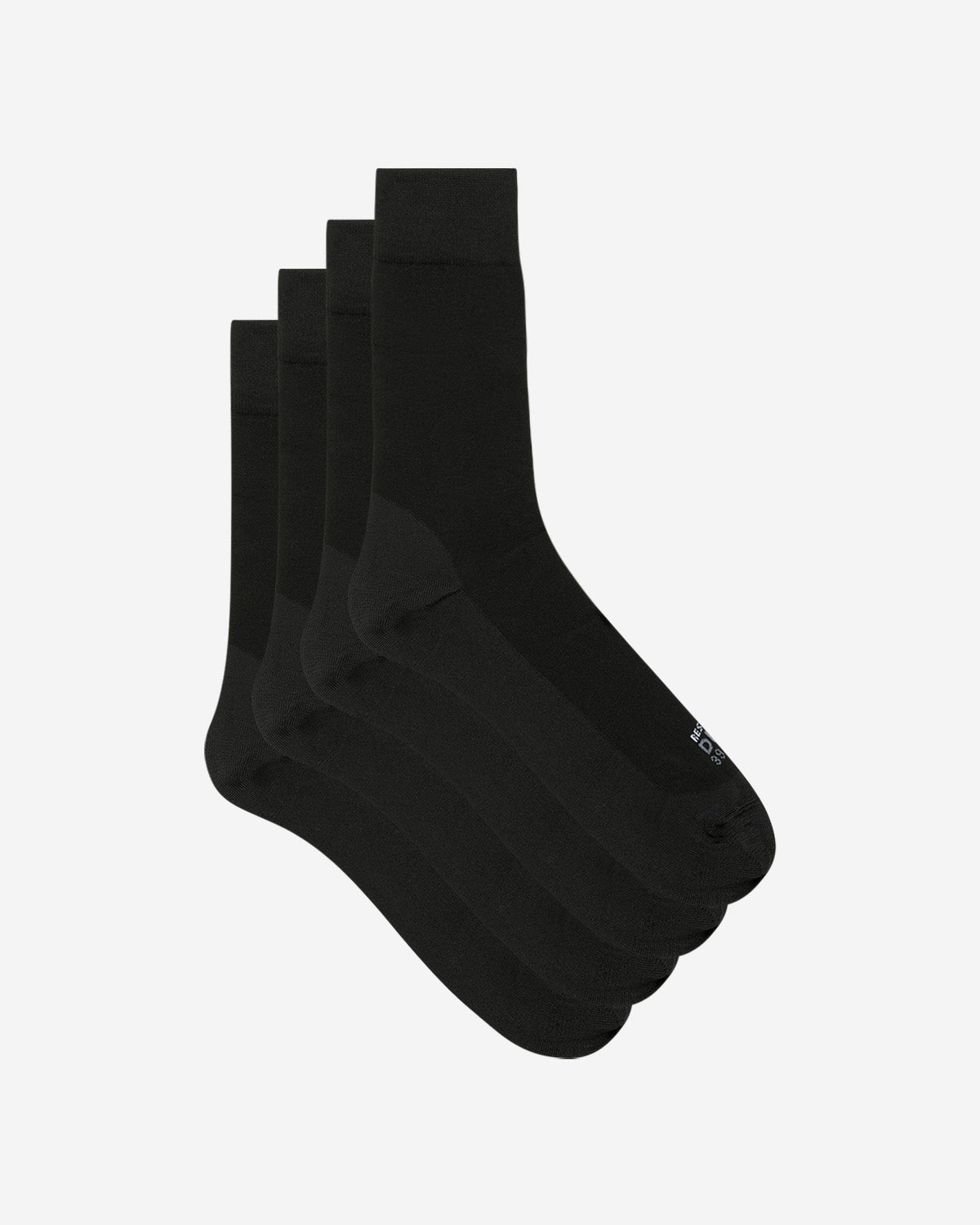 2 Pairs of Reinforced Men's Socks - Ultra Durable Black Cotton Crew Socks for Work, Hiking & Everyday Comfort