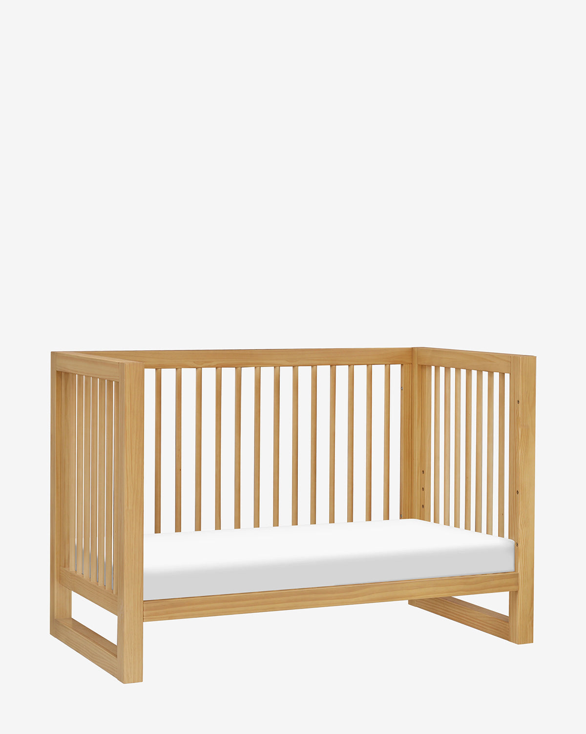 Nantucket 3-in-1 Convertible Baby Crib with Toddler Bed Conversion Kit - White Nursery Furniture for Newborn to Toddler Transition | Perfect for Modern Nursery & Daycare Centers
