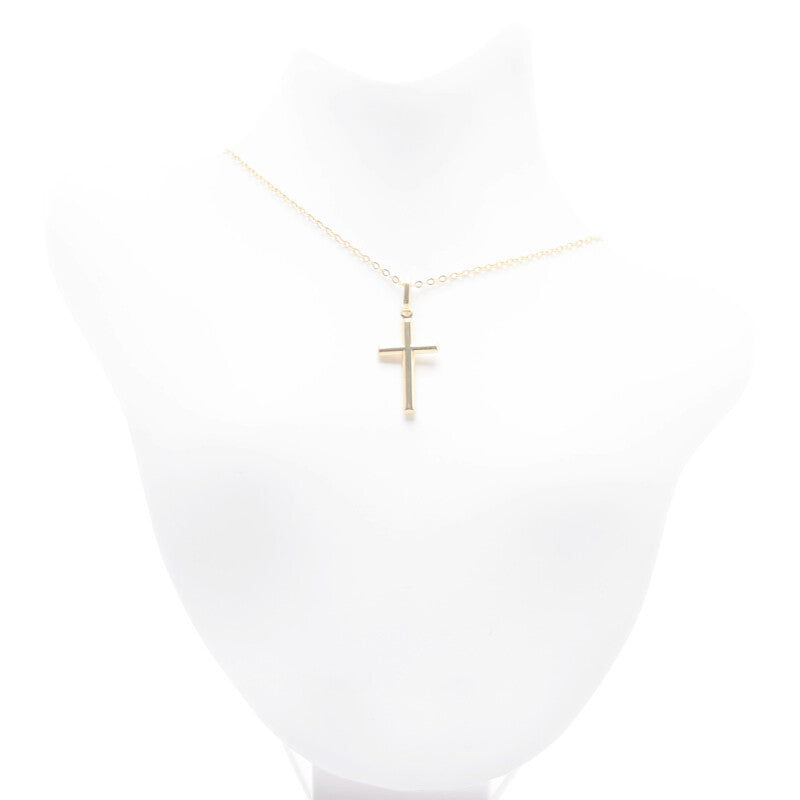 18K Gold Cross Pendant Necklace for Women - Elegant Religious Jewelry Gift for Baptism, First Communion & Everyday Wear