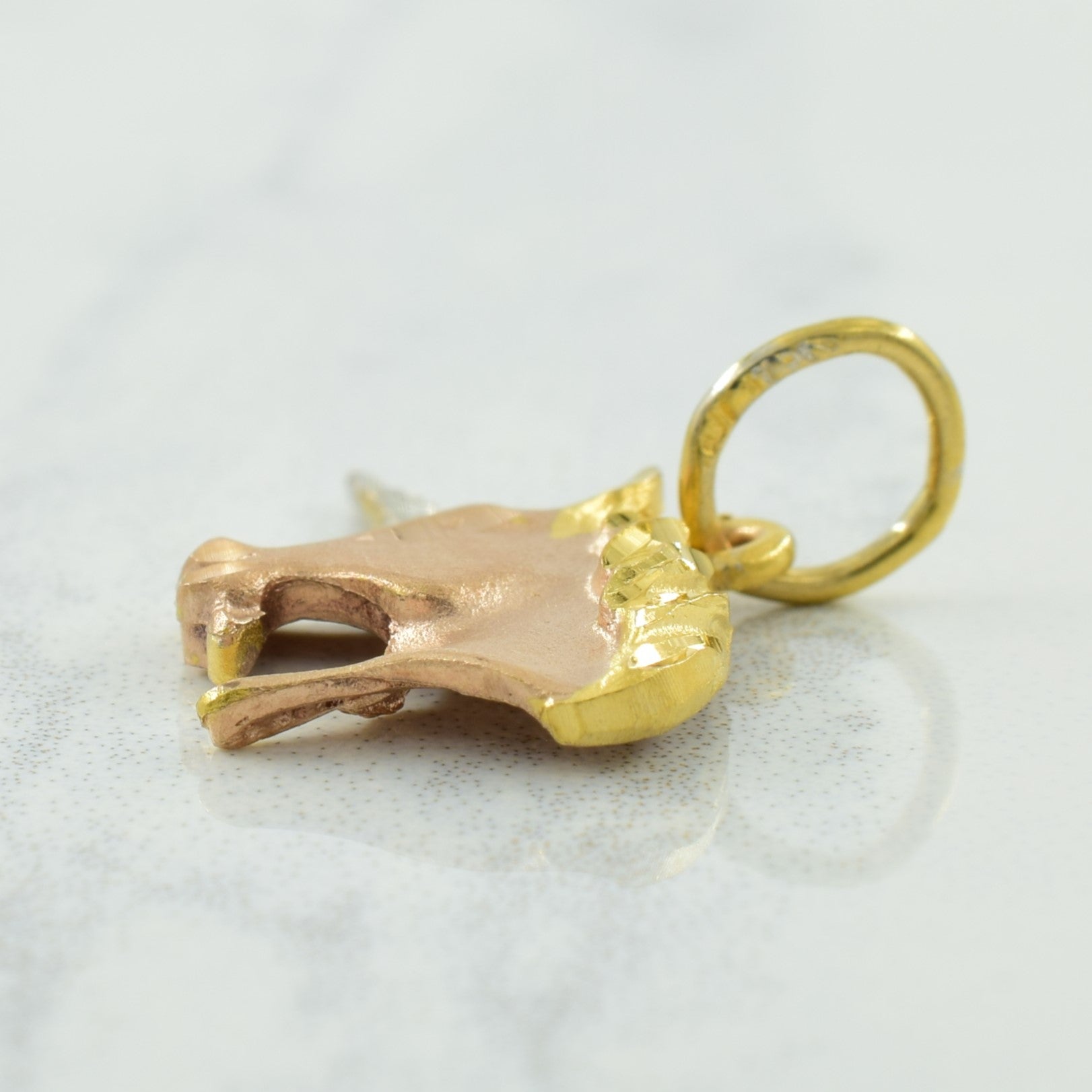 10K Tri-Tone Gold Unicorn Charm Pendant - Elegant Jewelry Gift for Women & Girls - Perfect for Birthdays, Anniversaries & Special Occasions