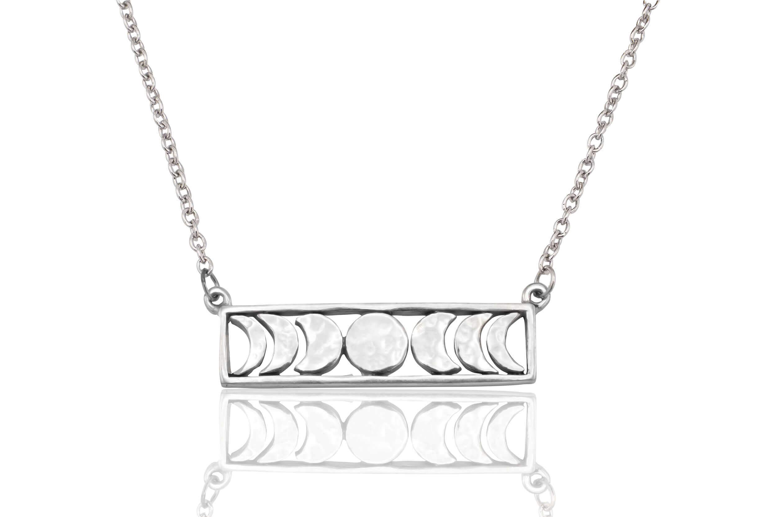 Moon Pendant Necklace for Women - Sterling Silver Inspirational Jewelry Gift with Motivational Quote | Birthday, Anniversary, Graduation Present | Perfect for Everyday Wear & Special Occasions
