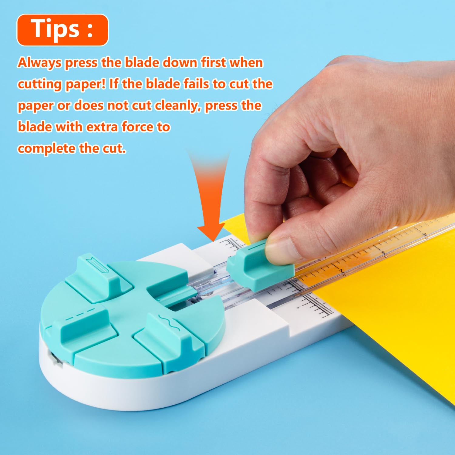 Multi-Function Paper Trimmer & Scrapbooking Tool - 4 Dial Blades (Straight, Wave, Dotted, Perforated) for Cutting Paper, Photos, Coupons, Cards | Perfect for Crafting, Scrapbooking, Office & Home Use
