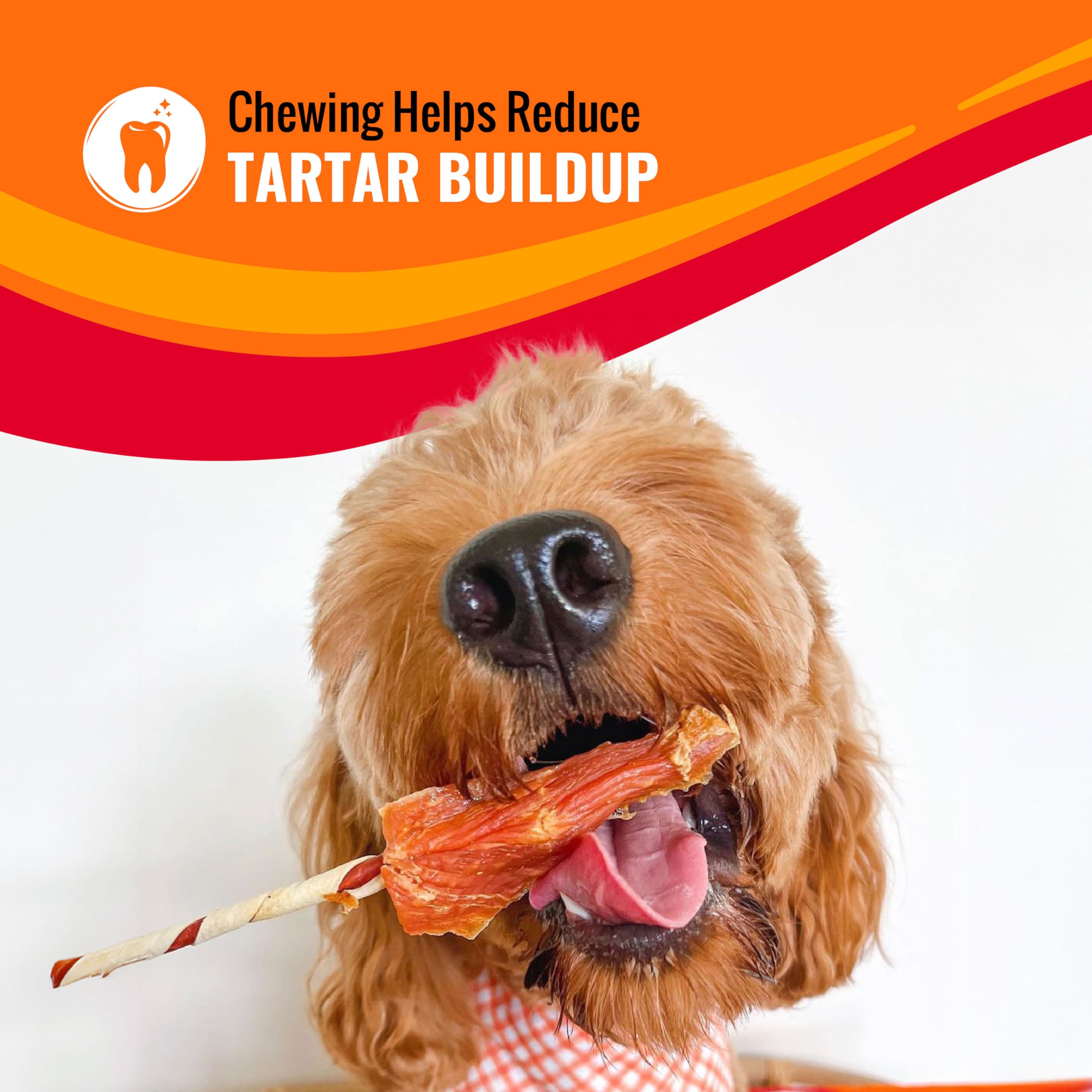 Premium Triple Flavor Dog Chews - Chicken, Beef & Pork Hide Long-Lasting Treats for All Dogs (4oz) - Perfect for Training Rewards, Dental Health & Anxious Pets
