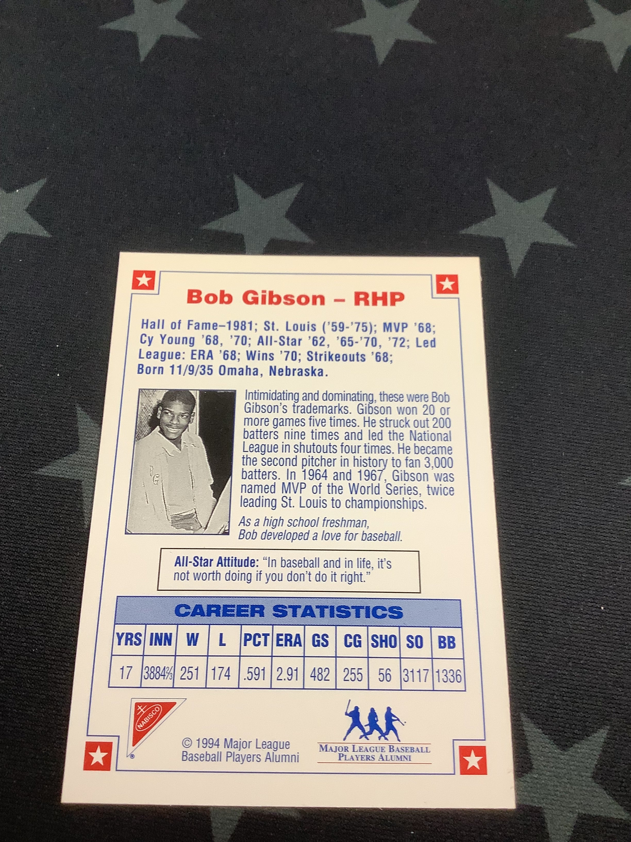 1994 Bob Gibson All-Star Game Autographed Baseball with COA - Perfect for Collectors, Sports Memorabilia Display, and Gift for Baseball Fans