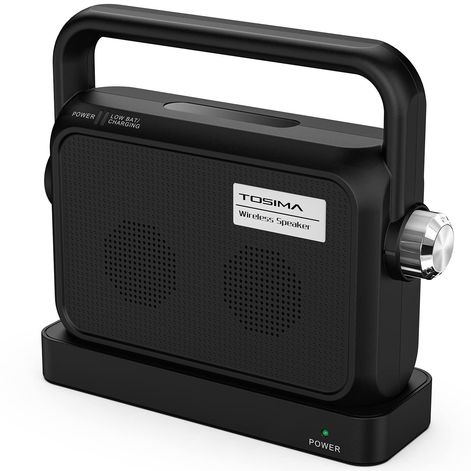 Tosima TV-6000 Wireless TV Speakers for Hearing Assistance - Portable Sound Amplifier with 2.4G 100ft Range, Stereo Sound & Headphone Jack - Perfect for Home Theater, Elderly Hearing Aid, and Bedroom TV Audio Enhancement