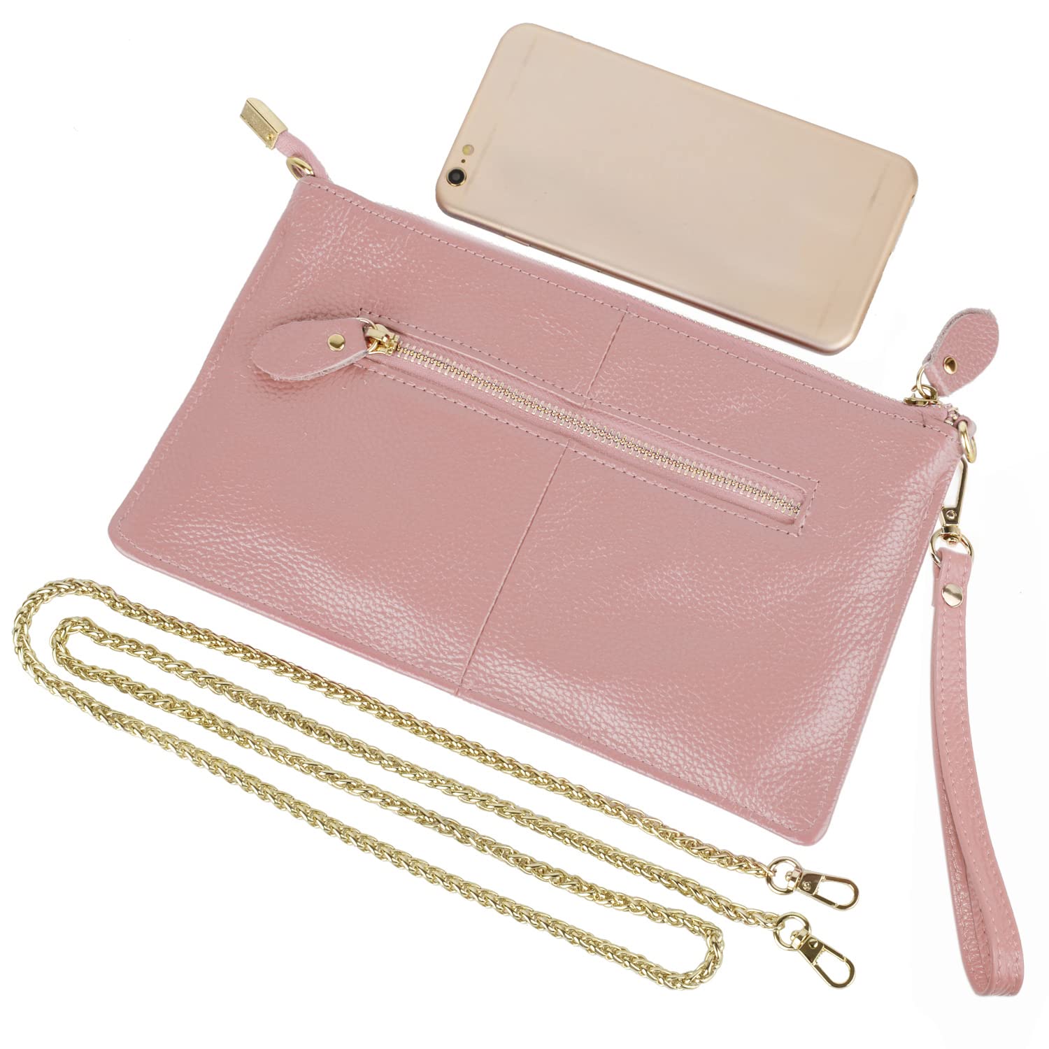 YALUXE Genuine Leather Crossbody Bag for Women - Phone Wallet Purse for Daily Use