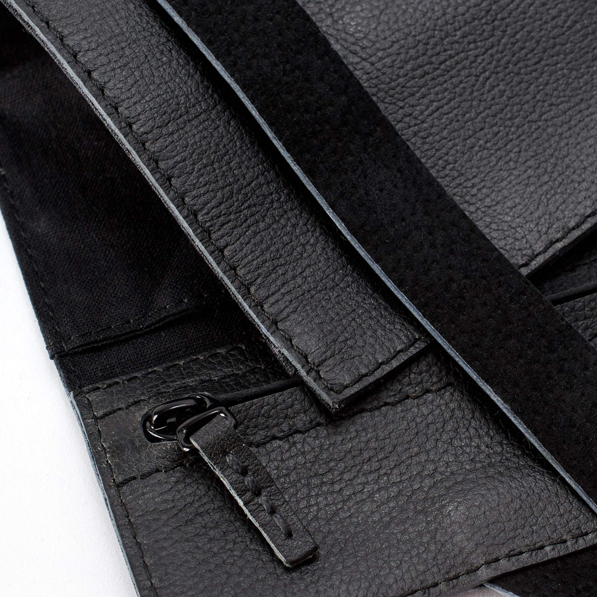 Premium Leather Watch Roll for Men - Black 3-Watch Travel Storage Pouch & Organizer Case | Fits Rolex, Apple Watch Bands & Luxury Watches | Perfect Gift for Him, Business Travel & Watch Collectors