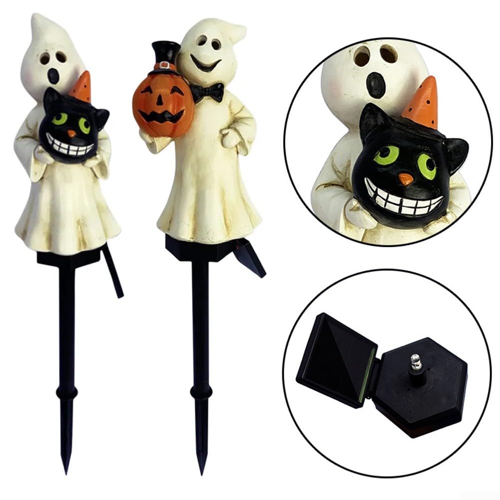 Outdoor Solar Halloween Decorations - Scary Waterproof Halloween Lights for Yard, Garden, and Patio - Perfect for Halloween Party Decor & Spooky Outdoor Atmosphere