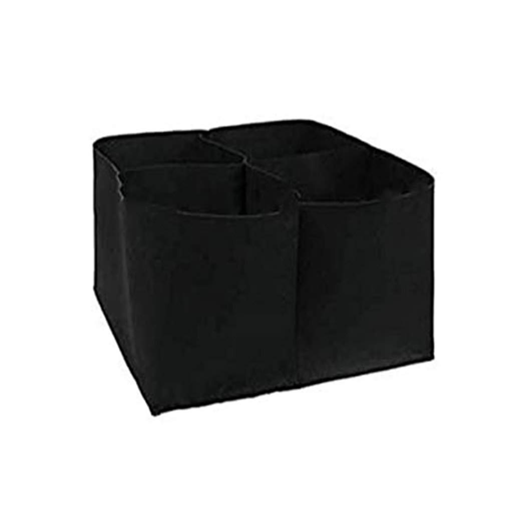 LEJIA 4/8 Grid Foldable Square Planter Box with Access Flap - Portable Vegetable Growing Container for Carrots, Onions, Herbs - Ideal for Home Gardening, Balcony Planting & Indoor Herb Cultivation