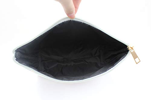 Aibearty Women's Holographic Geometric Clutch Handbag - Leather Makeup Purse & Cosmetic Toiletry Bag for Evening Parties, Weddings & Night Out