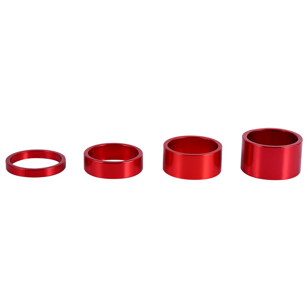 Premium 5mm/10mm/15mm/20mm Aluminum Alloy Headset Spacers - 4-Piece Set for MTB & Road Bikes | Stem Fork Washers for Smooth Adjustments | Perfect for Mountain Biking, Commuting & Cycling Adventures