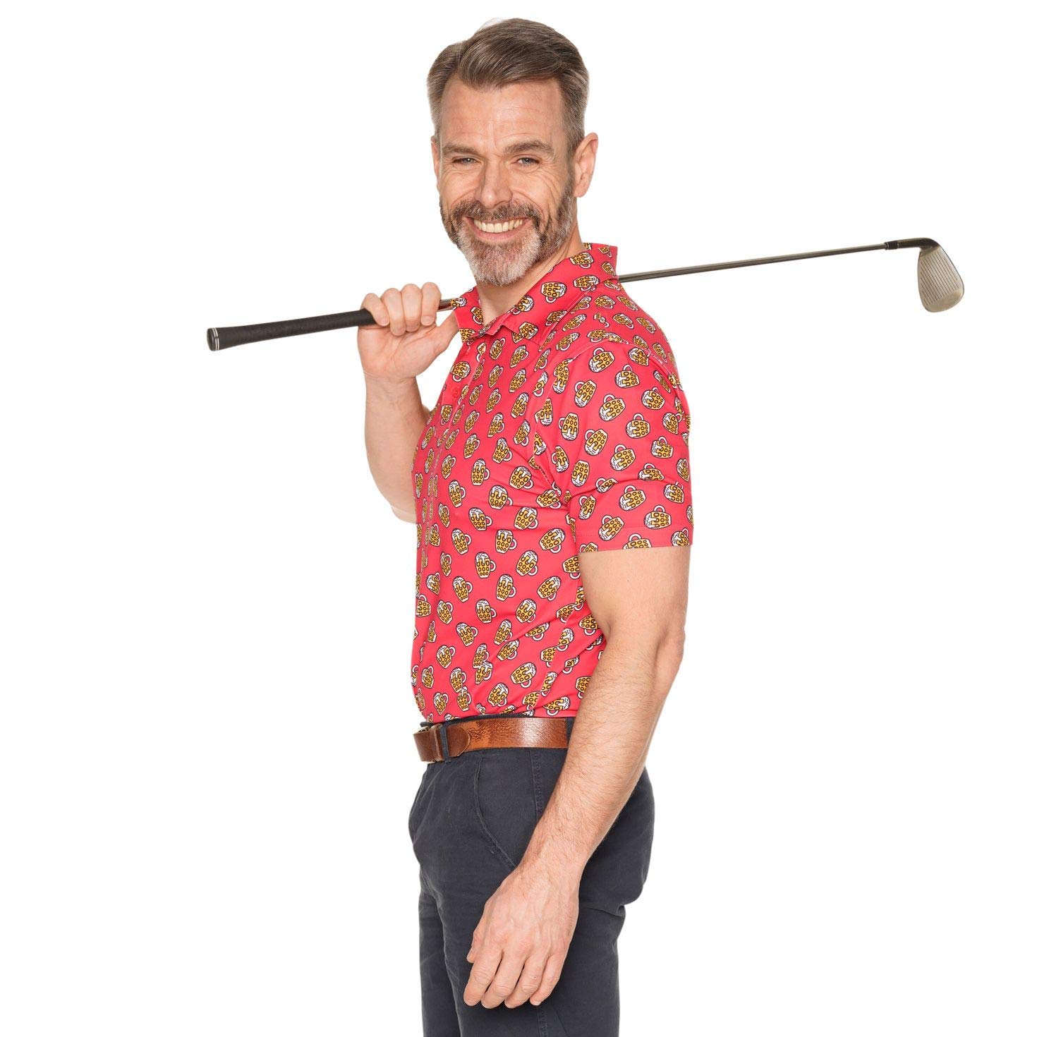 Royal & Awesome Men's Golf Polo Shirts - Funny & Colorful Golf Apparel for Men - Perfect for Golf Tournaments, Casual Wear & Gifts