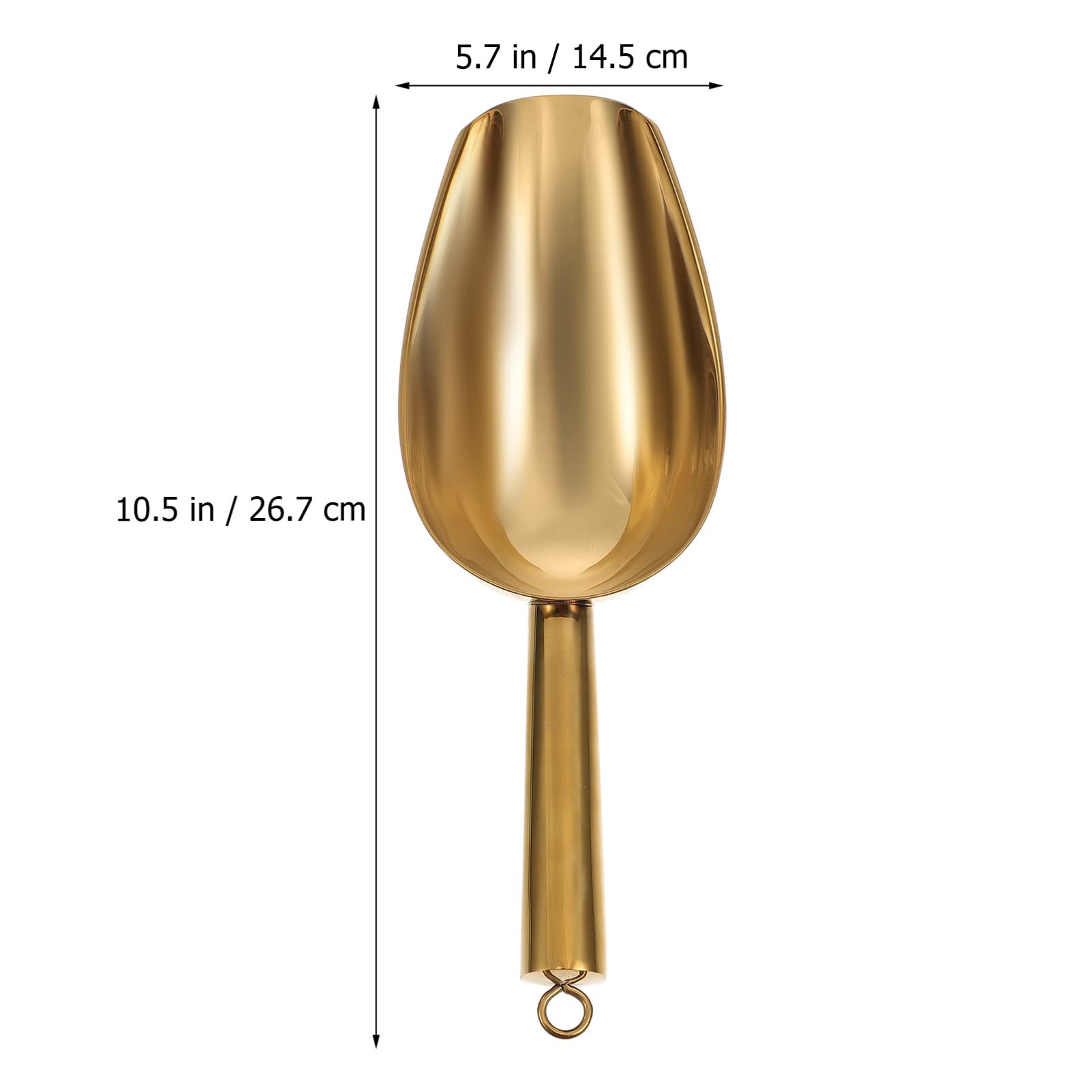 Premium Stainless Steel Ice Scoop and Tongs Set - Gold Bar Accessories for Home, Kitchen & Cocktail Making - Perfect for Parties, Bartending & Beverage Serving
