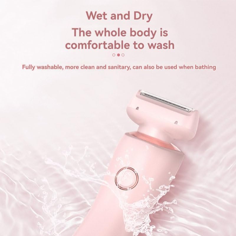 Dusk Glide Pro 3.0 Women's Electric Razor - 2 in 1 Shaver & Trimmer for Smooth Skin, Pink - Perfect for Legs, Underarms & Bikini Area Shaving at Home or Travel