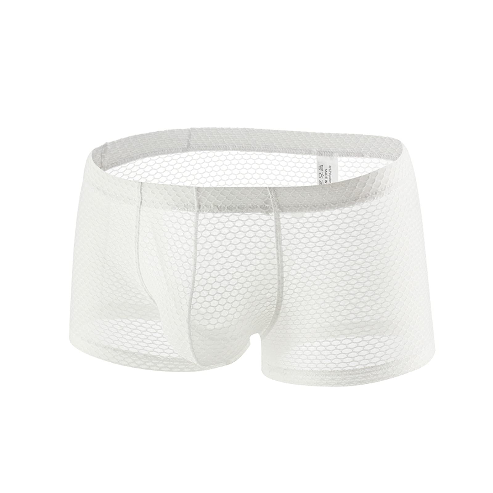 4-Pack Breathable Mesh Boxer Briefs for Men - Comfortable Sexy Underwear with Stretch Fit - Perfect for Daily Wear, Gym & Intimate Moments