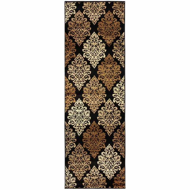 Danvers Contemporary Floral Damask Indoor Area Rug - Soft Non-Slip Living Room Carpet for Bedroom, Dining Room & Home Decor
