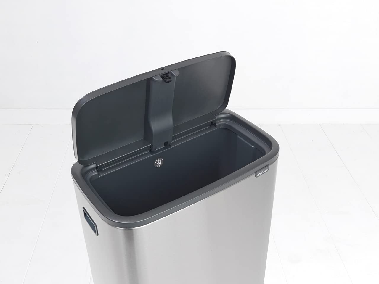 Brabantia PerfectFit Trash Bags - 16 Gallon Medium Size, Thick Plastic Drawstring Trash Can Liners (40 Count) - Ideal for Kitchen, Office & Bathroom Waste Disposal