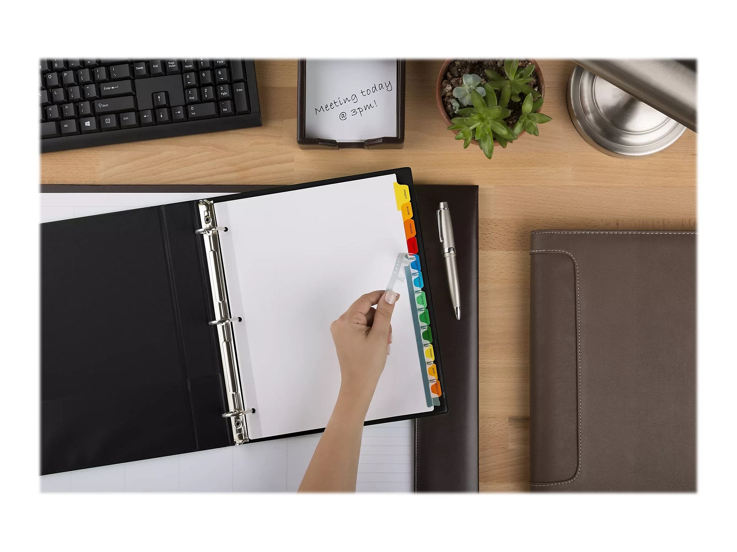 Avery 11404 Clear Label Index Maker Divider - 8.5x11 Inch, 12 Colored Tabs, 5 Sets per Pack - Perfect for Office Organization, School Binders & Filing Systems