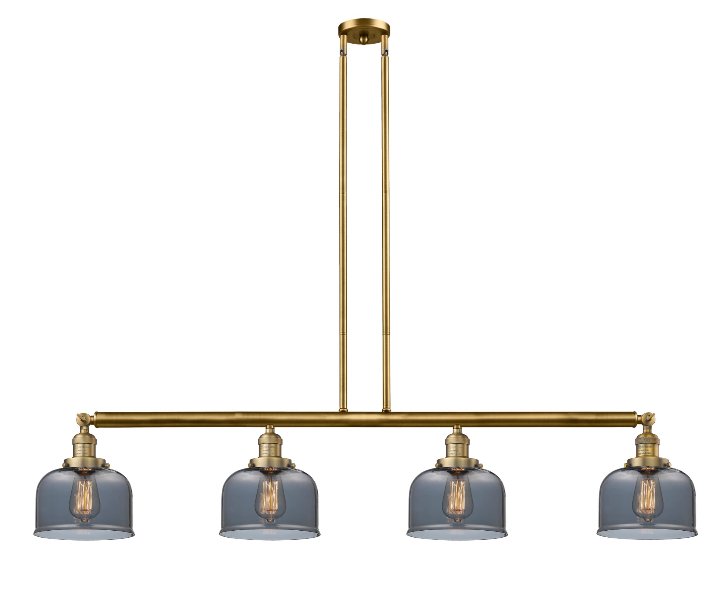 214-PC-G72 Large Bell 3 Light Island Pendant Light in Polished Chrome - Perfect for Kitchen Islands, Dining Rooms, and Modern Home Decor