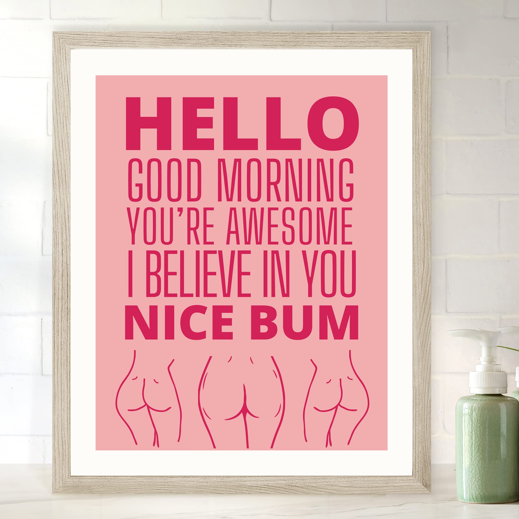 Roxbury Row Pink Motivational Wall Art - Inspirational Decor for Women & Girls, Best Friend Gift, Blush Pink Room Decor for Girlfriend, Teen Bedroom, 8x10 Unframed - Perfect for Bedrooms, Offices & Dorm Rooms