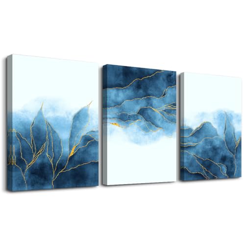 Gray Blue Abstract Canvas Pictures