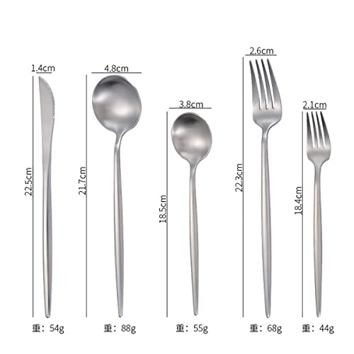 40-Piece Stainless Steel Silverware Set for 8 - Includes Steak Knives, Spoons & Forks - Elegant Polished Flatware Cutlery Set - Dishwasher Safe Kitchen & Dining Tableware - Perfect for Dinner Parties, Restaurants & Everyday Use