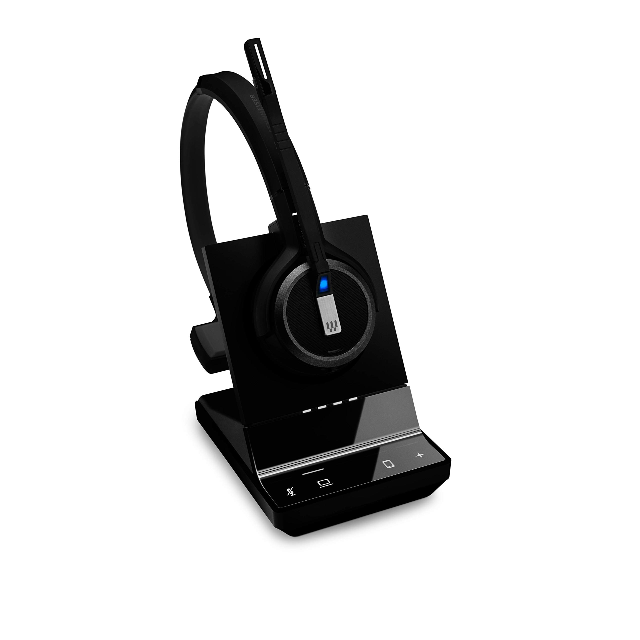 Sennheiser SDW 5034 Wireless DECT Headset - Monaural Single-Sided Design with Dual Microphone & Ultra Noise Cancelling for Softphone, PC, and Mobile Phone (Black) | Perfect for Call Centers, Remote Work, and Office Communications