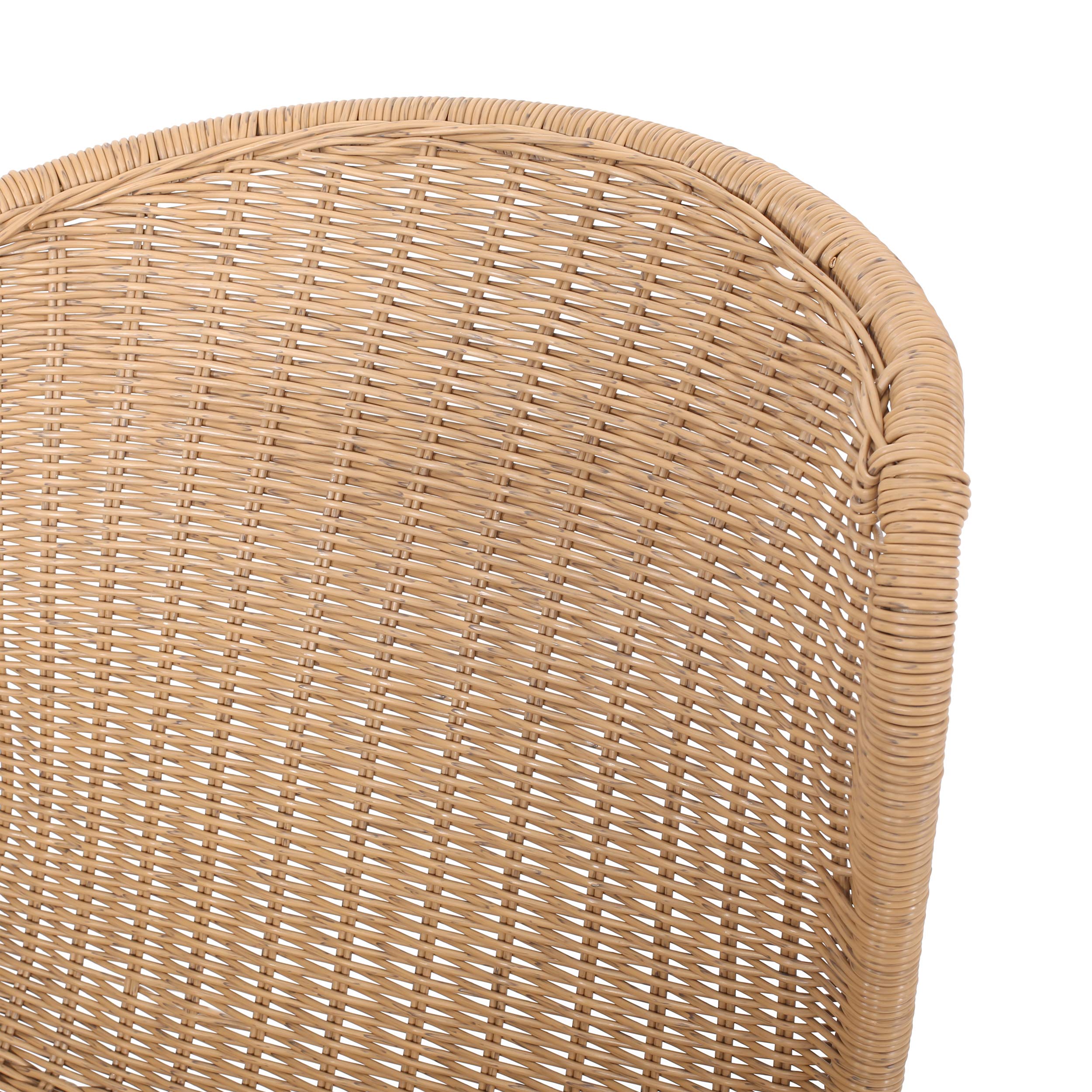 Christopher Knight Home Dinah Outdoor Wicker Dining Chairs (Set of 2) - Light Brown & Black - Weather-Resistant Patio Furniture for Garden, Poolside, and Backyard Dining