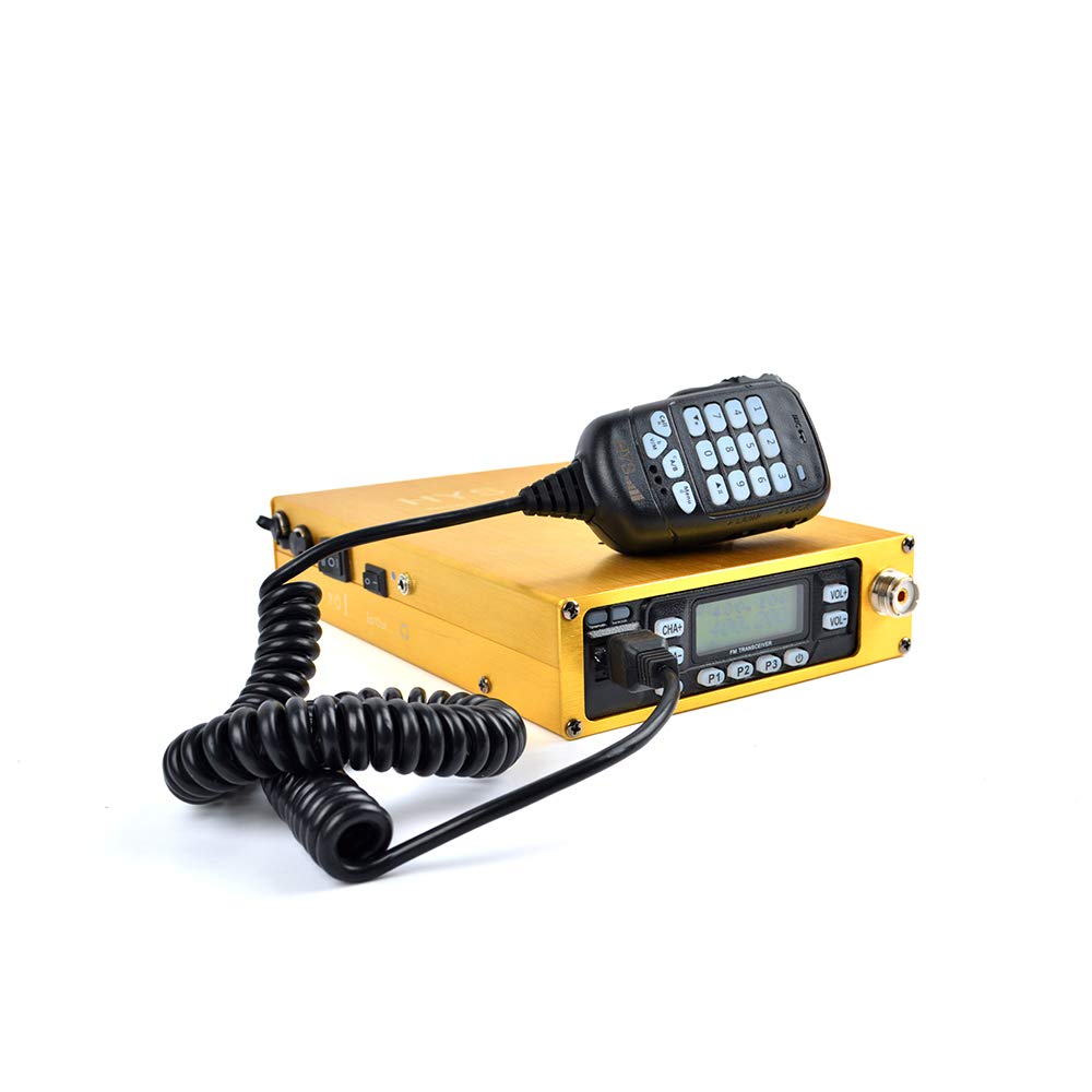 HYS Dual Band VHF UHF Mobile Ham Radio Transceiver with 12000mAh Battery, Programming Cable & Antenna Adapter - Complete Amateur Radio Kit for Emergency Communication, Off-Road Adventures & Field Operations