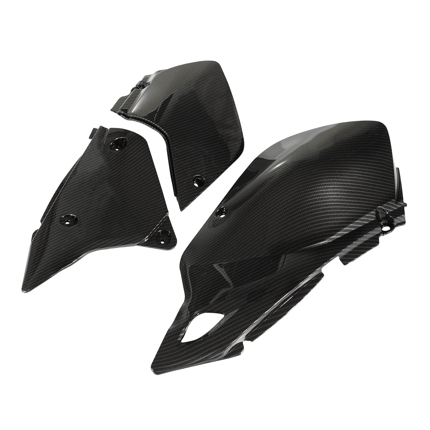 JFG Racing DRZ400 Plastic Kit - Imitation Carbon Fiber Dirt Bike Fender & Fairing Body Replacement Kit for DRZ400SM/DRZ400S/DRZ400E Supermoto (Black) | Off-Road Motorcycle Protection & Style Upgrade for Trail Riding & Motocross