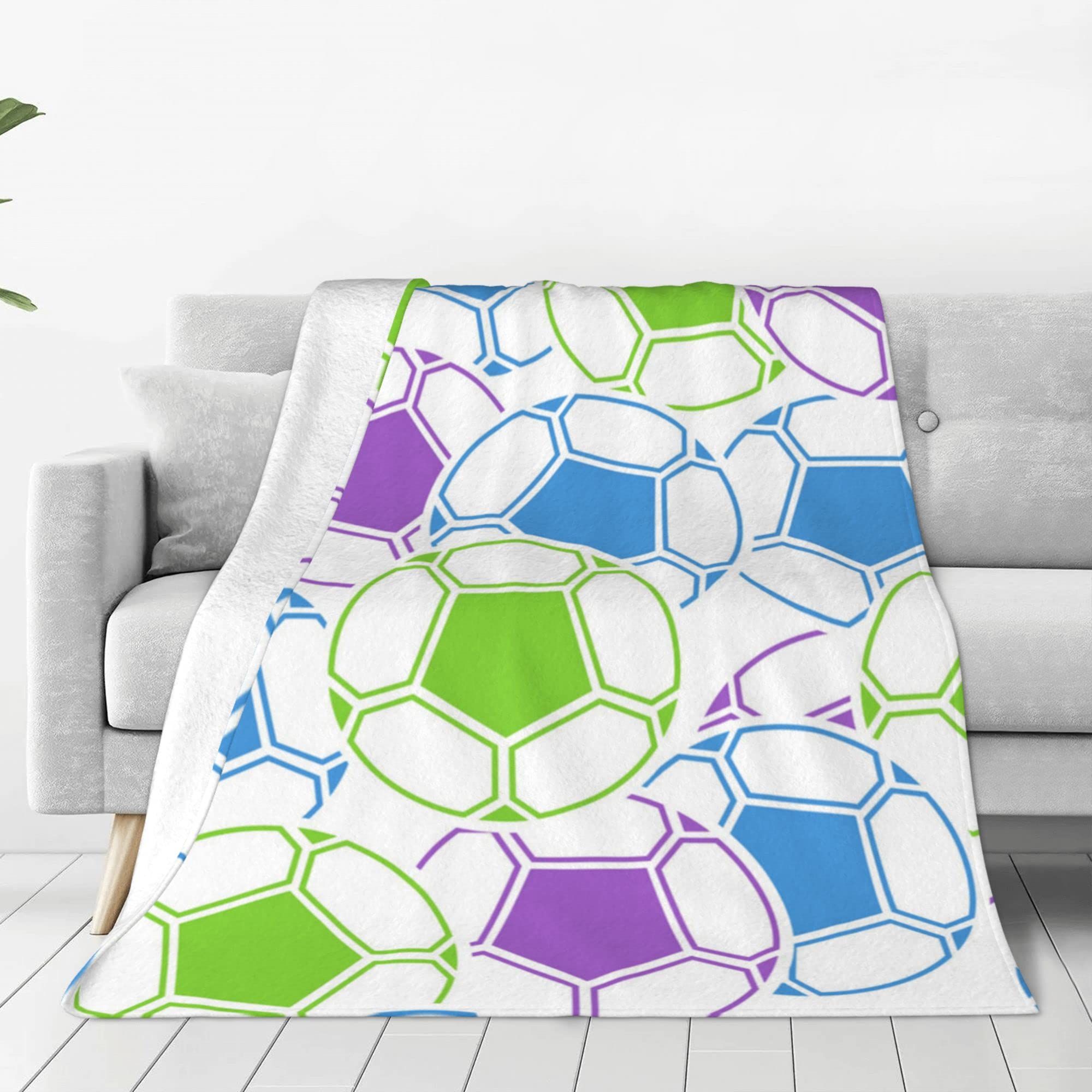 Soft & Warm Fleece Blankets for Couch, Sofa & Bed | All-Season Cozy Football Print Throw Blankets for Women & Men | Perfect for Lounging, Movie Nights & Gifts