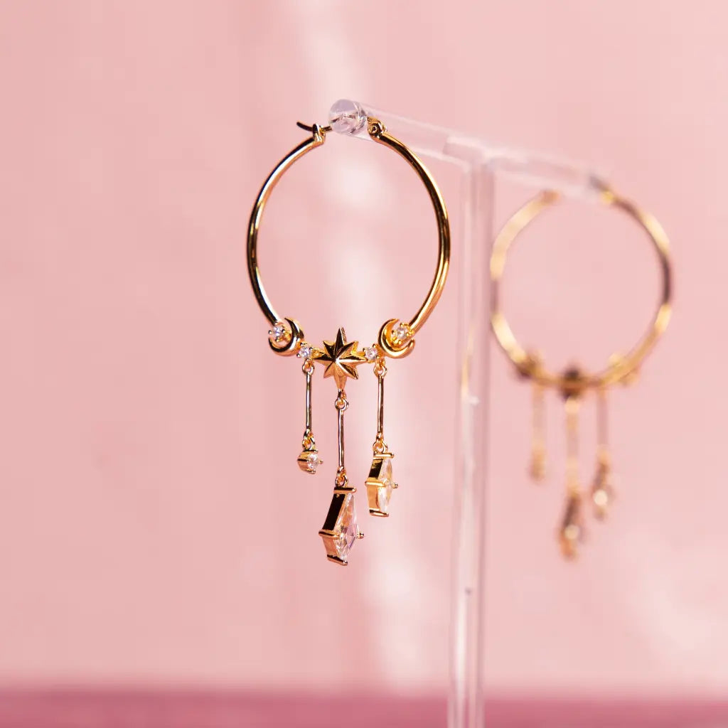 Cassandra Hoops - Trendy Gold Plated Hoop Earrings for Women | Perfect for Parties, Weddings & Everyday Wear