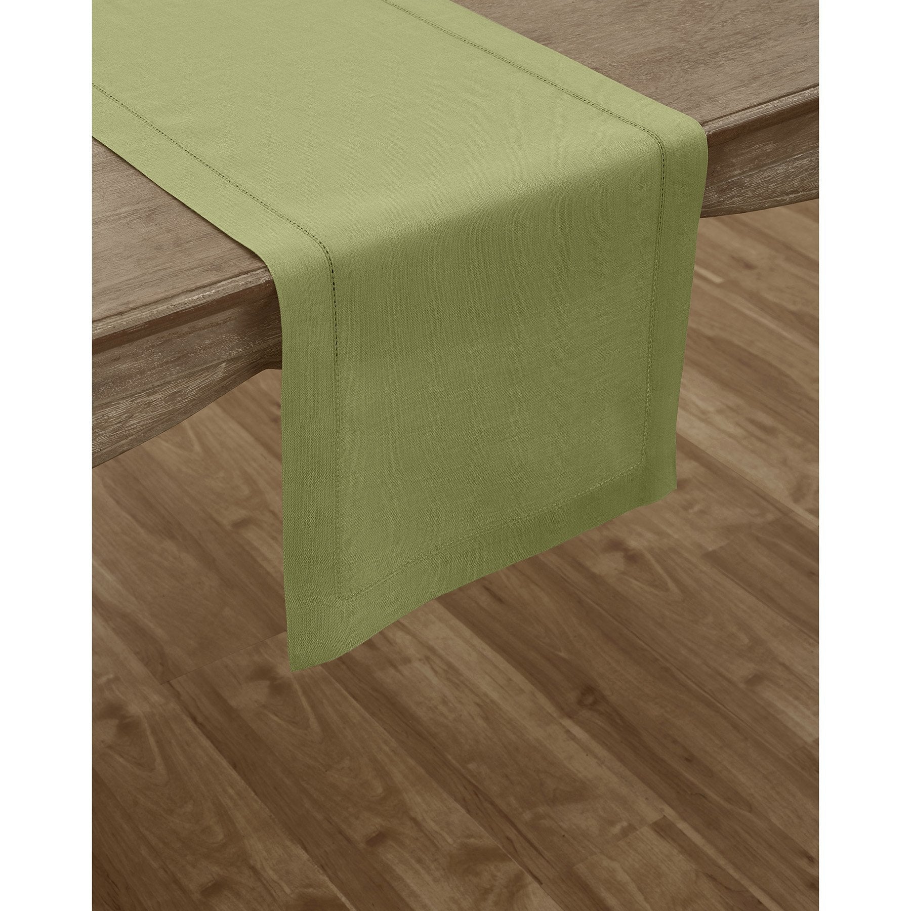 Elegant Classic Hemstitch Table Runner - Premium Linen Dining Decor for Weddings, Parties & Home Styling