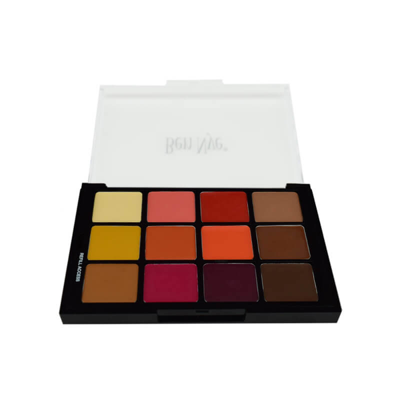 Ben Nye Studio Color Blush & Contour Palette - Medium Dark (STP 13) | Professional Makeup Kit for Contouring & Highlighting | Perfect for Stage, Photography & Special Effects Makeup