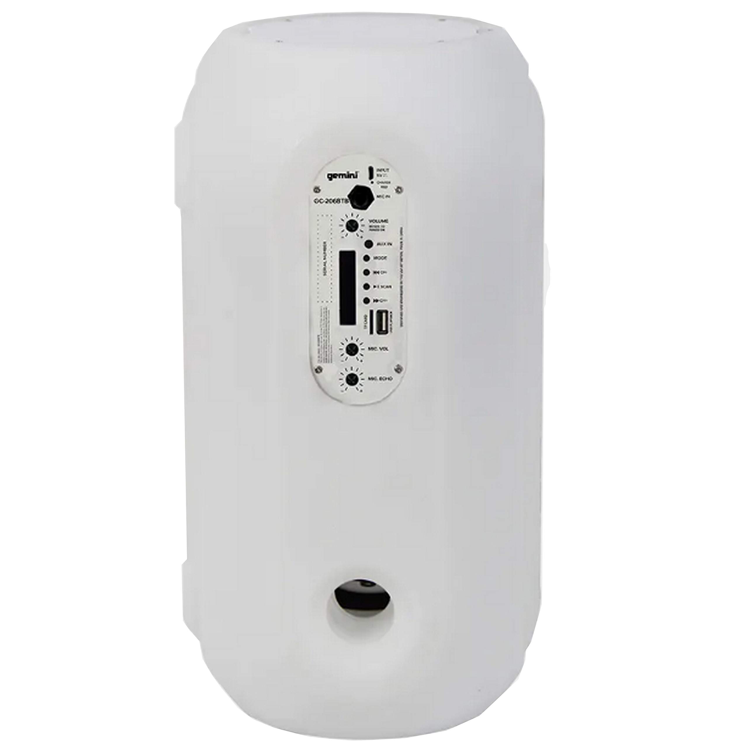Gemini Sound GC-206BTB 500W Portable Bluetooth Party Speaker with LED Lights - Wireless Battery Powered, USB/SD Card Input, Mic & Guitar Jack - Includes Carry Strap & Remote Control for Outdoor Events, DJ Parties & Home Entertainment