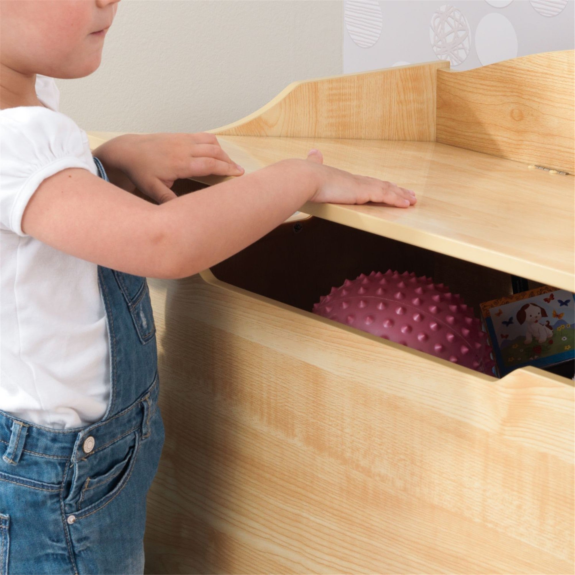 KidKraft Austin Toy Storage Box - Natural Wooden Kids' Toy Organizer for Bedroom & Playroom | Perfect for Storing Toys, Books & Blankets