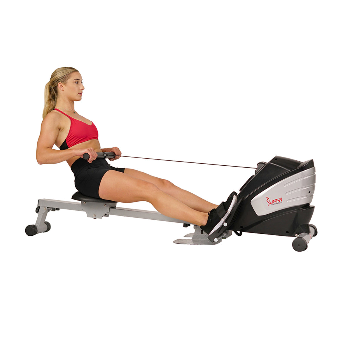 Dual Function Rowing Machine for Home Gym - Foldable Multi Rower with LCD Display for Full Body Workout | Perfect for Cardio & Strength Training in Small Spaces