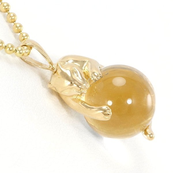 18K Yellow Gold Quartz Necklace for Women - Elegant & Durable Jewelry Gift for Birthday, Anniversary, Valentine's Day - Perfect for Everyday Wear & Special Occasions