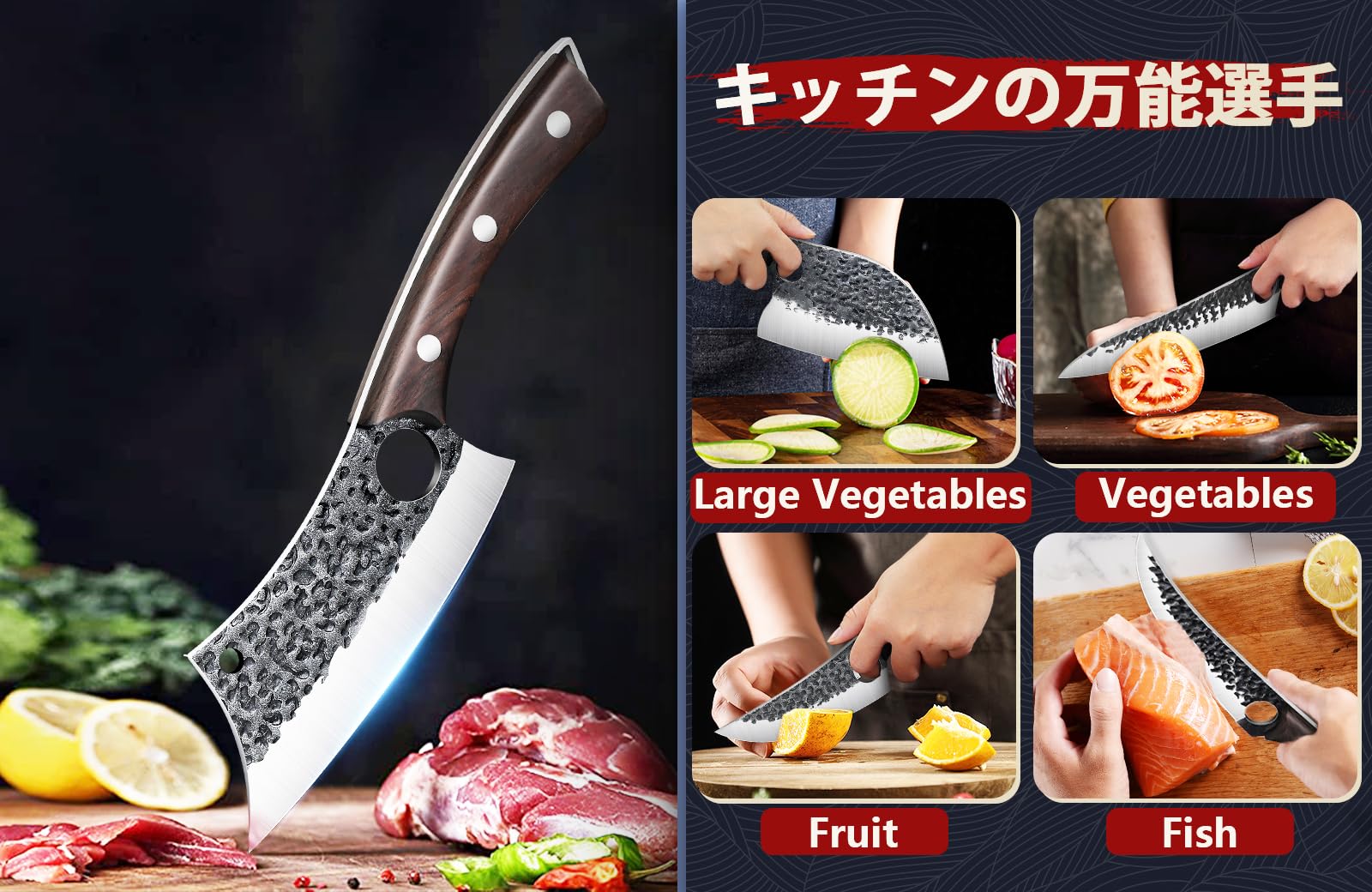 Premium Serbian Chef Knife Set - Hand Forged High Carbon Steel Butcher Knives with Leather Sheath | Professional Meat Cleaver, Boning & Viking Knives for Brisket Trimming | Perfect Gift for Dad & Home Chefs | Ideal for BBQ, Meat Processing & Culinary Enthusiasts