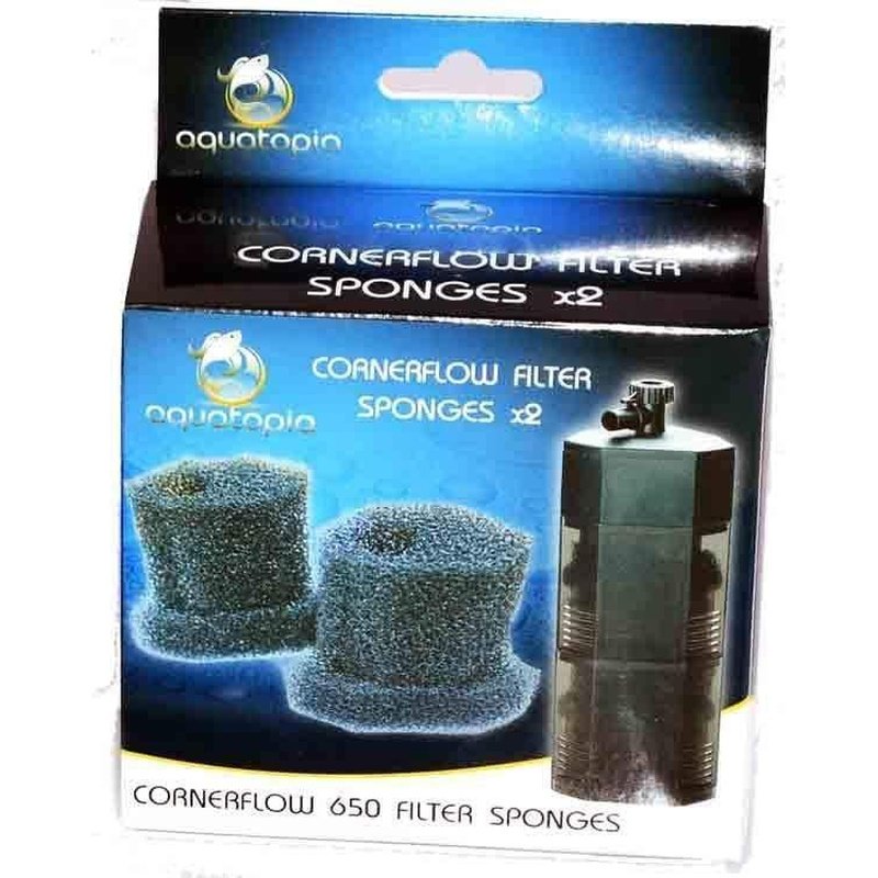 Aquatopia CornerFlow 650 Sponges 2 Pack - High Absorbency Cleaning Sponges for Kitchen, Bathroom & Dishwashing - Non-Scratch Scrub Sponges for Tough Stains