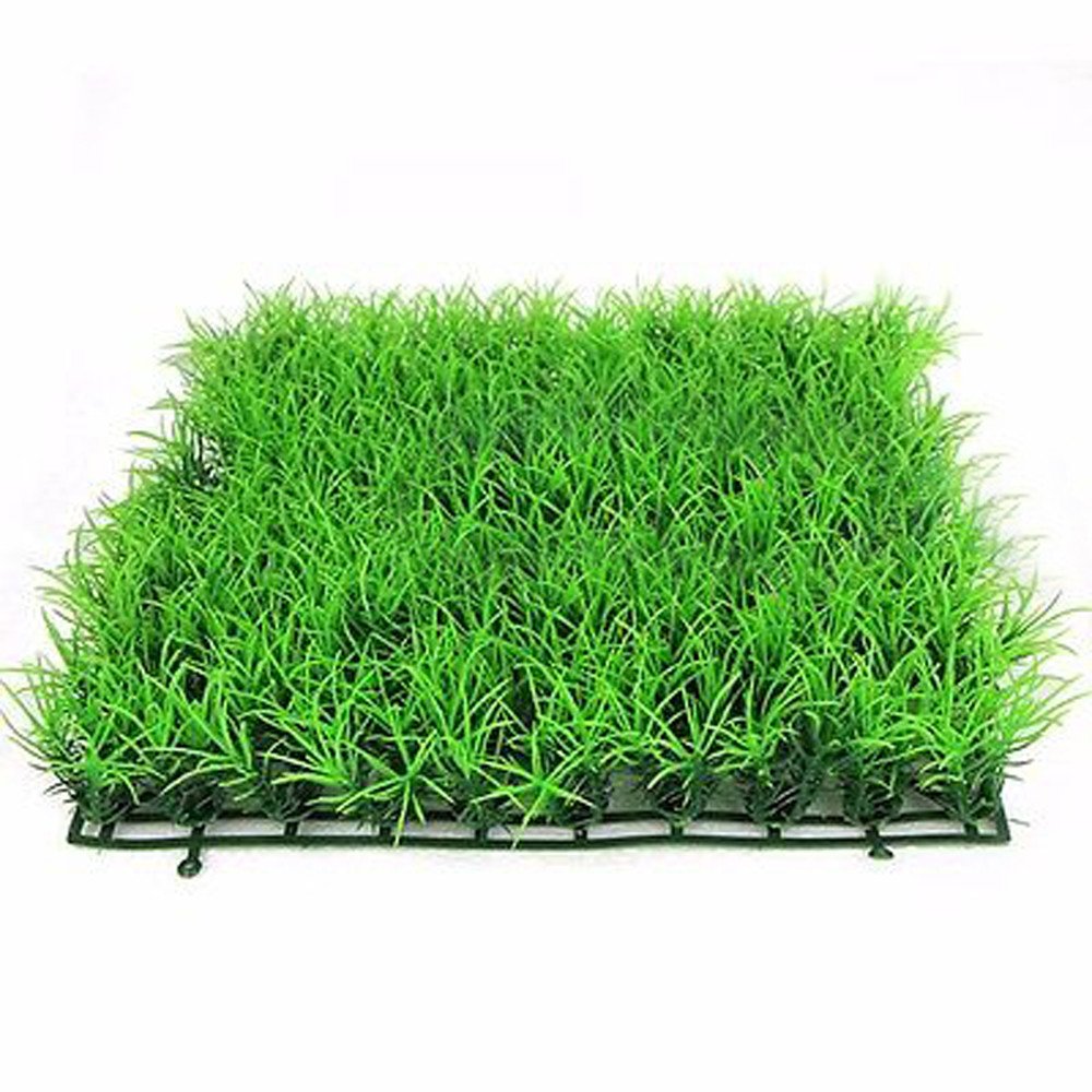 TEEGUI Artificial Aquarium Grass - Green Water Tank Landscape Decor for Fish Tanks | Realistic Aquatic Plants & Lawn Accessories | Perfect for Freshwater Aquariums, Fish Bowl Decorations & Underwater Scenes (Green, One Size)