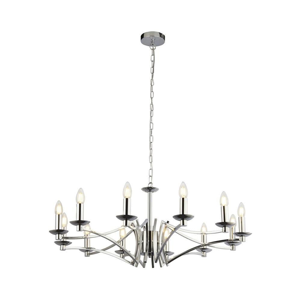 6/8 Light Ascot Multi-Arm Pendant Light Fixture in Antique Brass & Chrome Finish - Perfect for Dining Room, Kitchen Island, or Entryway Lighting