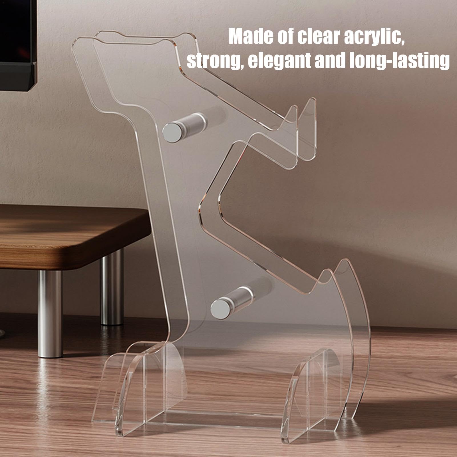 Clear 3-Tier Controller and Headset Stand | Multi-Functional Gaming Console Organizer for PS5, Xbox, Switch | Perfect for Bedroom, Living Room & Game Room Setup