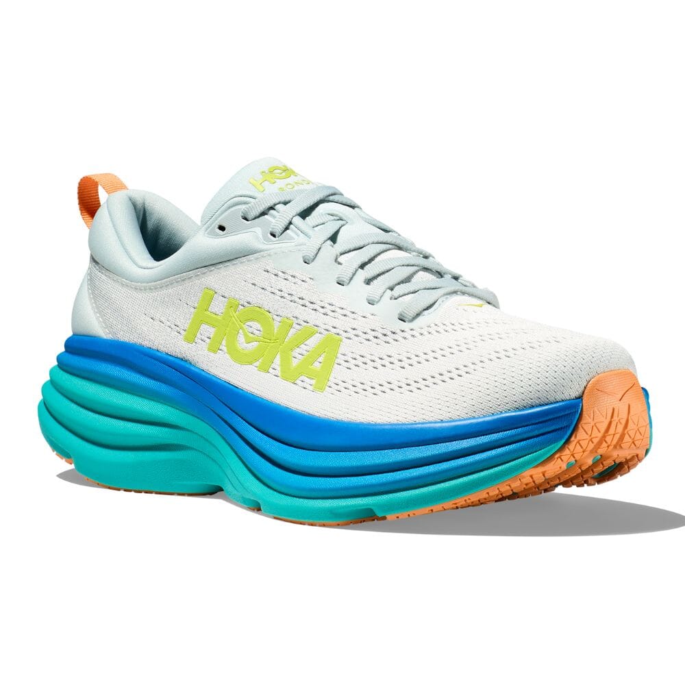 Hoka Men's Bondi 8 Running Shoes - Lightweight Cushioned Sneakers for Marathon, Jogging & Walking - Breathable Mesh Upper with Maximum Support & Comfort