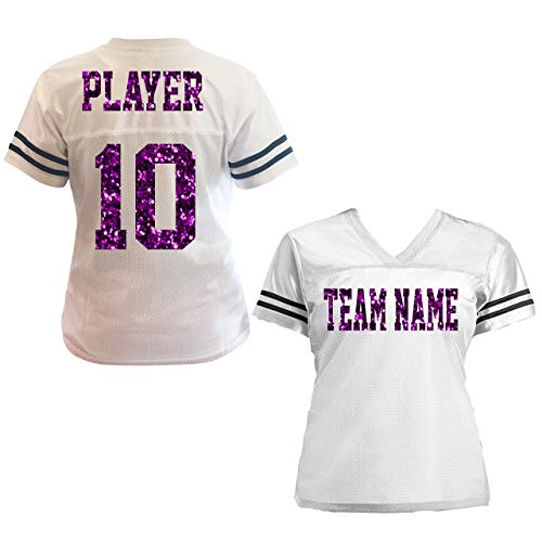 Custom Glitter Football Jersey - Personalized Team Shirts with Multiple Color Options for Games, Parties & Fan Events